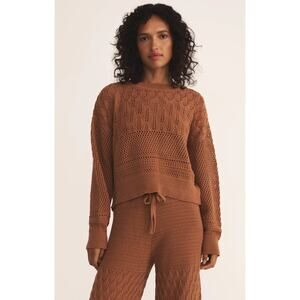 Z Supply Rue Crochet Sweater - Teakwood NWT VARIOUS SIZES